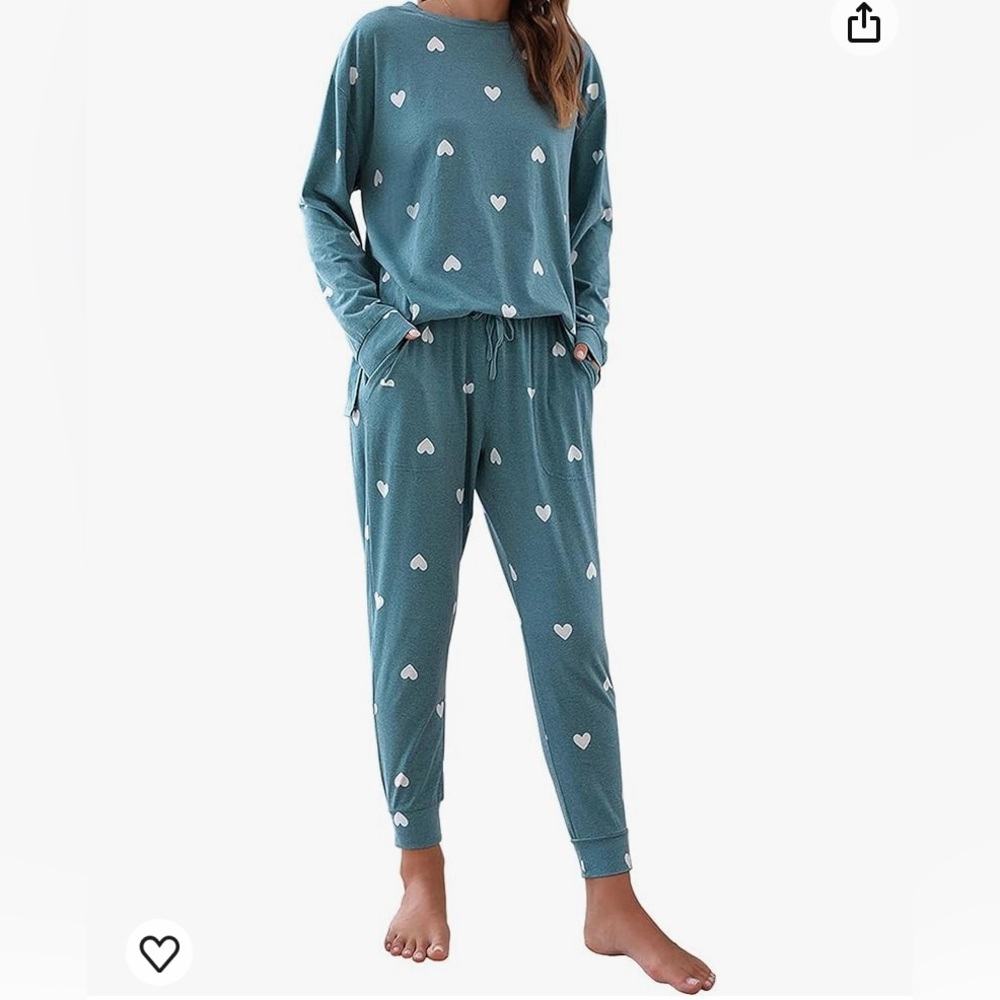 Women’s Printed Two Piece Lounge/Pajama Set, Size Small